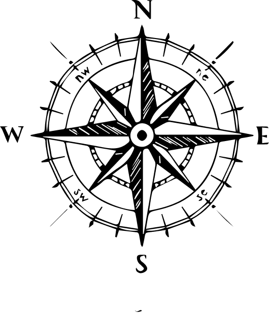 Dessin d'une boussole