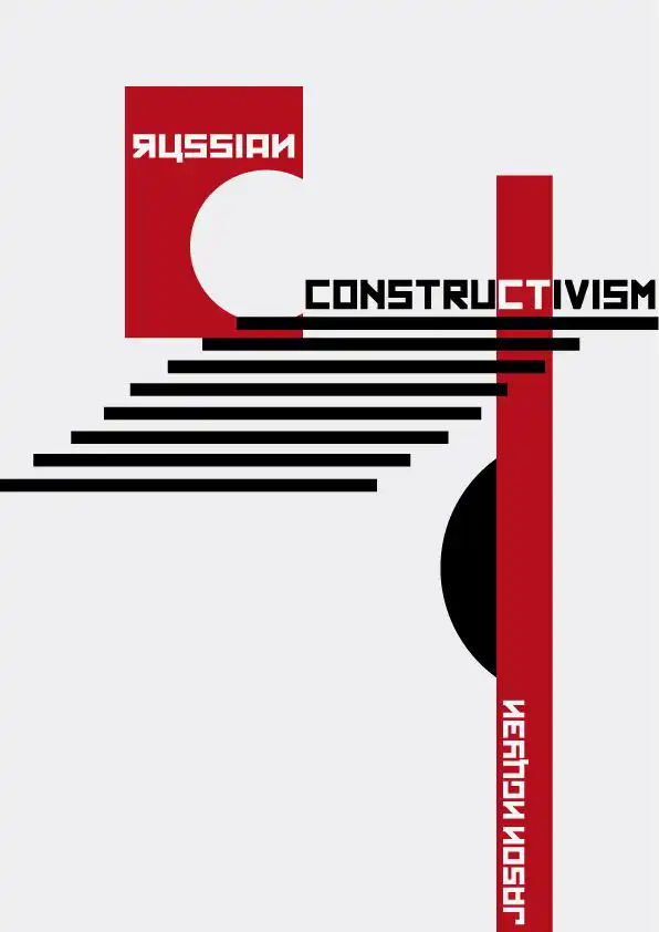 Exemple de mise en page dans le style du constructivisme russe
