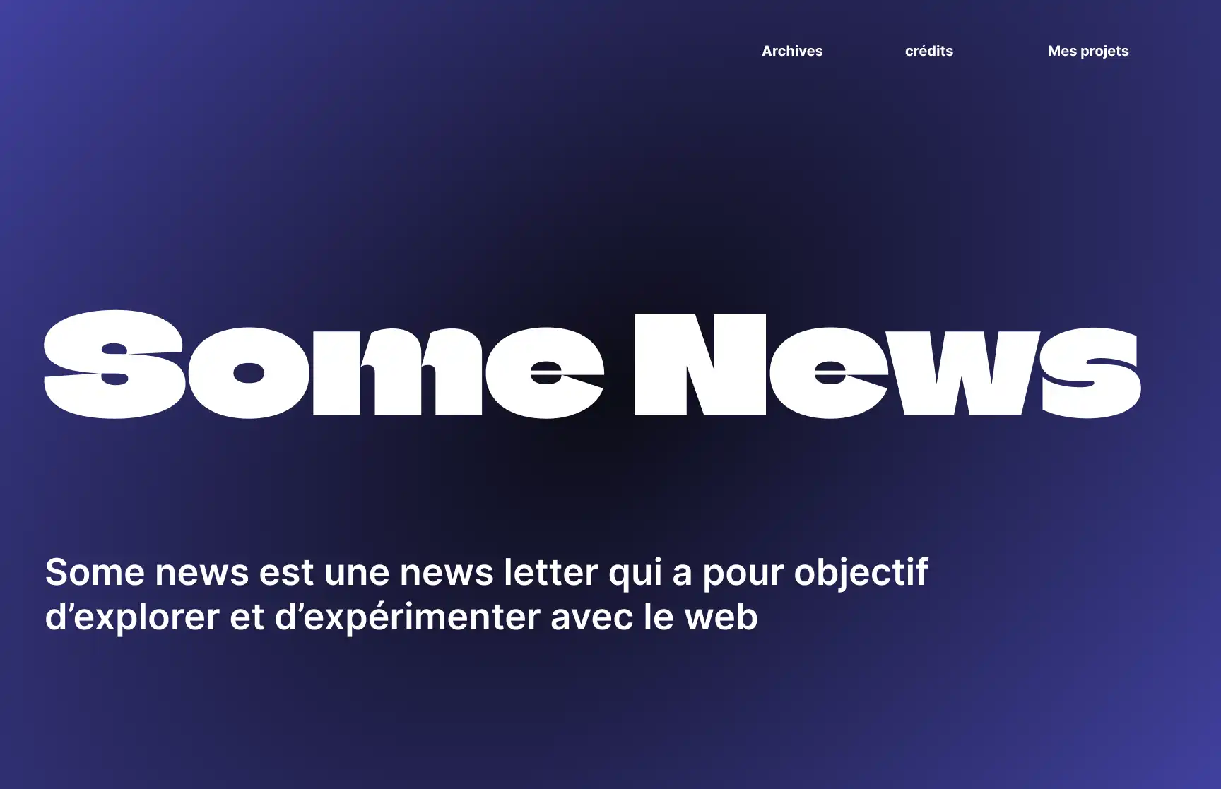 Capture d'écran de la maquette de mon projet Some News.